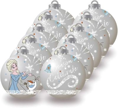 Пакет от 10 коледни топки за елха Disney Frozen с диаметър 6 см