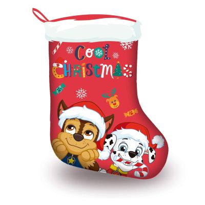 Коледни чорапи за камина Paw Patrol, розови, 42 см