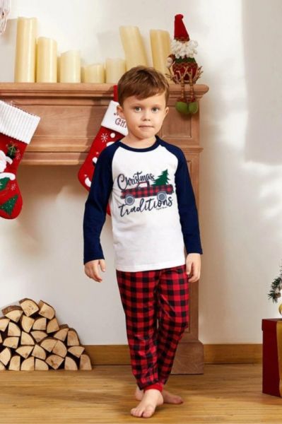 Мъжка пижама Коледа,червен цвят - размер М