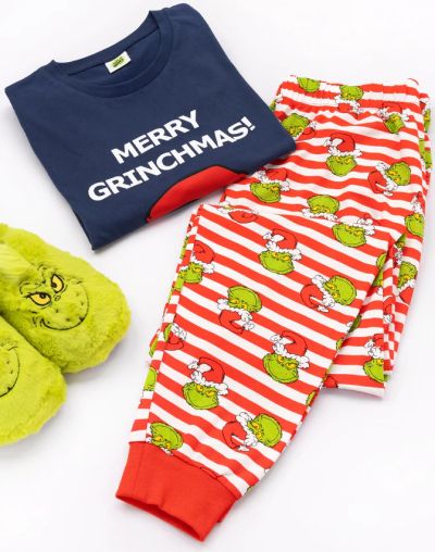 Коледна пижама с Гринч за възрастни и деца