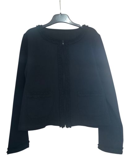 Черно сако за момиче- с цип 