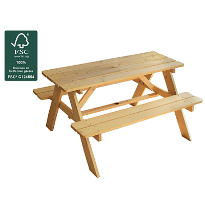 Дървена маса, пейка за пикник