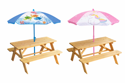 Дървена маса, пейка за пикник