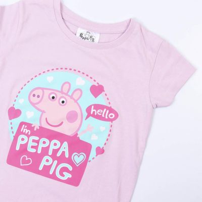 Къса единична трикотажна пижама Peppa pig