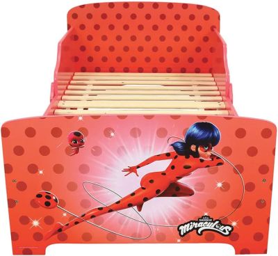 Детско легло с ламелна рамка, Lady Bug, 140 x 70 см 