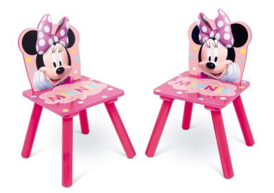 КОМПЛЕКТ ДЪРВЕНА МАСА Minnie Mouse  (50X50X44CM) И 2 СТОЛОВА (26,5X26,5X50CM)