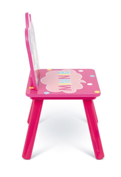 КОМПЛЕКТ ДЪРВЕНА МАСА Minnie Mouse  (50X50X44CM) И 2 СТОЛОВА (26,5X26,5X50CM)