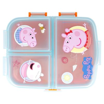 XL ПРАВОЪГЪЛНА КУТИЯ ЗА САНДВИЧ С МНОГО ОТДЕЛЕНИЯ Peppa Pig
