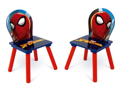 КОМПЛЕКТ ДЪРВЕНА МАСА SPIDER MAN  (50X50X44CM) И 2 СТОЛОВА (26,5X26,5X50CM)
