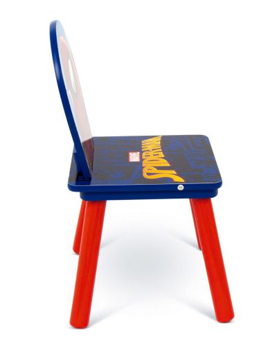 КОМПЛЕКТ ДЪРВЕНА МАСА SPIDER MAN  (50X50X44CM) И 2 СТОЛОВА (26,5X26,5X50CM)