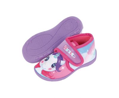 UNICORN/ЕДНОРОГ ЗАТВОРЕНИ ДОМАШНИ ПАНТОФКИ С ГУМЕНА ПОДМЕТКА