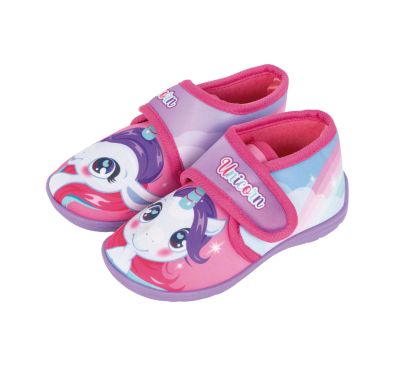 UNICORN/ЕДНОРОГ ЗАТВОРЕНИ ДОМАШНИ ПАНТОФКИ С ГУМЕНА ПОДМЕТКА