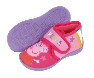 ПРАСЕТО ПЕПА/PEPPA PIG ЗАТВОРЕНИ ДОМАШНИ ПАНТОФКИ С ГУМЕНА ПОДМЕТКА