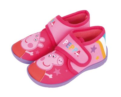 ПРАСЕТО ПЕПА/PEPPA PIG ЗАТВОРЕНИ ДОМАШНИ ПАНТОФКИ С ГУМЕНА ПОДМЕТКА