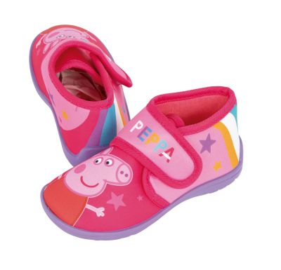 ПРАСЕТО ПЕПА/PEPPA PIG ЗАТВОРЕНИ ДОМАШНИ ПАНТОФКИ С ГУМЕНА ПОДМЕТКА