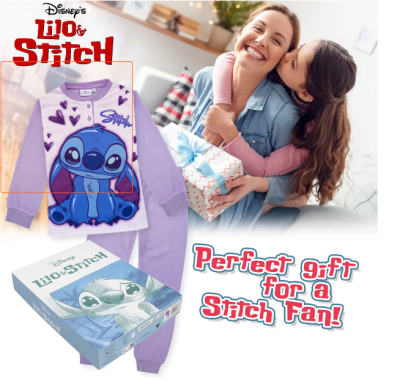 Зимна поларена пижама Disney Lilo and Stitch за момиче