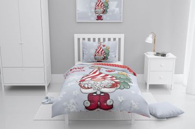Спално бельо  Коледно Джудже 140x200+60x70, 