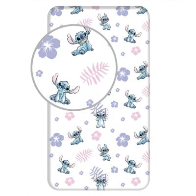 Памучен Чаршаф, Lilo & Stitch, 90х200x25 см