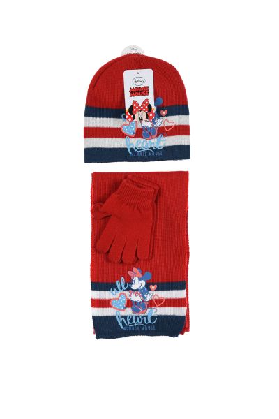 Комплект Шал-Шапка- Ръкавици Minnie Mouse 