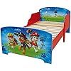 Детско легло, Paw Patrol, 140 x 70 см с ламелна рамка без матрак, МДФ дърво,Синьо, 140x70x59 см