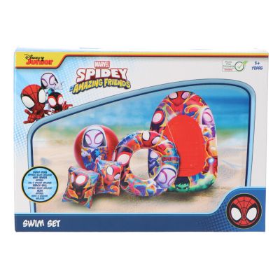Комплект от 4 аксесоара за плуване, Spiderman, Red