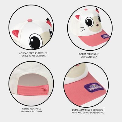 Шапка с козирка и 3D уши GABBYS DOLLHOUSE