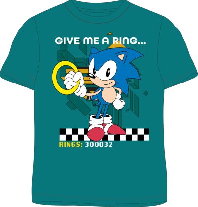 Тениска за момче Sonic give me the ring