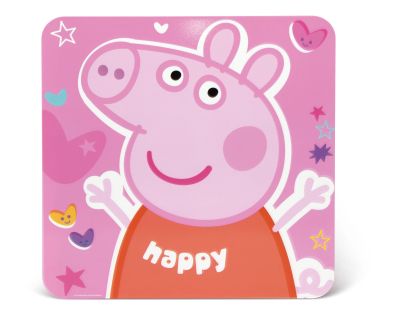 КОМПЛЕКТ ДЪРВЕНА МАСА PEPPA PIG (50X50X44CM) И 2 СТОЛОВА (26,5X26,5X50CM)