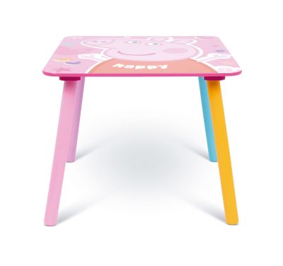 КОМПЛЕКТ ДЪРВЕНА МАСА PEPPA PIG (50X50X44CM) И 2 СТОЛОВА (26,5X26,5X50CM)