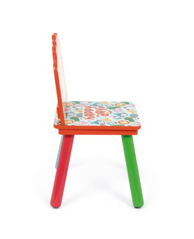 КОМПЛЕКТ ДЪРВЕНА МАСА Fisher Price (50X50X44CM) И 2 СТОЛОВА (26,5X26,5X50CM)