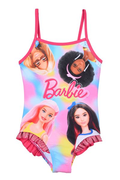 Бански Barbie – 82% Полиестер и 12% Еластан, Лицензиран продукт, с принт на Барби и нейните приятелки