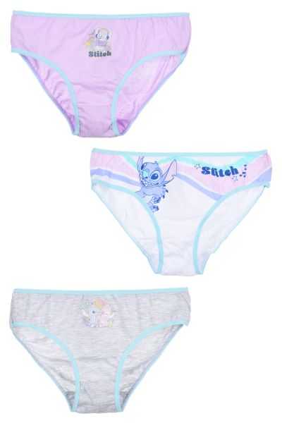 КОМПЛЕКТ ГАЩИ 3 ЧАСТИ STITCH DISNEY COTTON SLIPS В КУТИЯ 6/12 ГОДИНИ