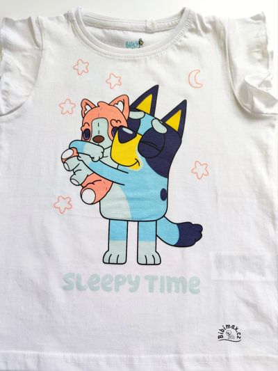 Детска пижама за момиче – бяла, 100% памук, лицензиран дизайн