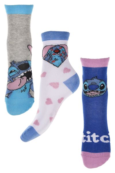 Детски чорапи за момичета – Disney Lilo & Stitch (3 чифта)