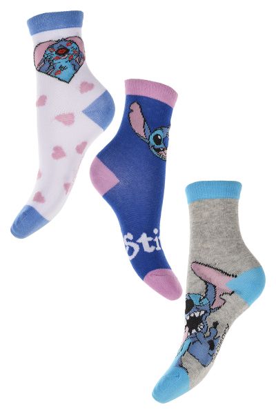 Детски чорапи за момичета – Disney Lilo & Stitch (3 чифта)