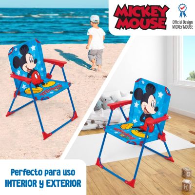 Сгъваем стол с подлакътници – Мики Маус (38 x 32 x 53 см)