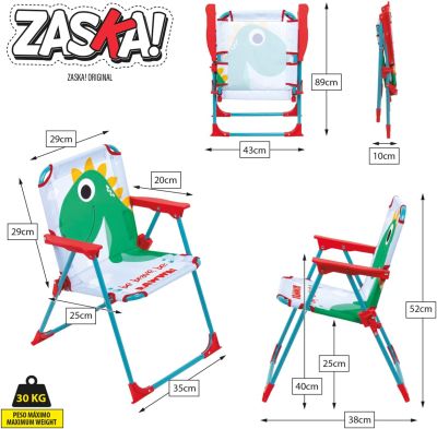 Сгъваем стол с подлакътници – Dino  (38 x 32 x 53 см)