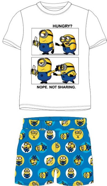 Лятна детска пижама Minions от две части – 100% памук