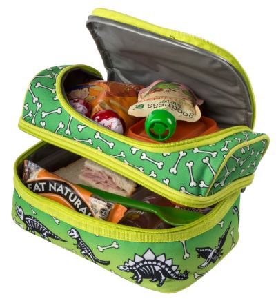 Многокомпонентна Детска Чанта за Обяд Fringoo с динозаври,Размери: 14 x 25 x 16 см