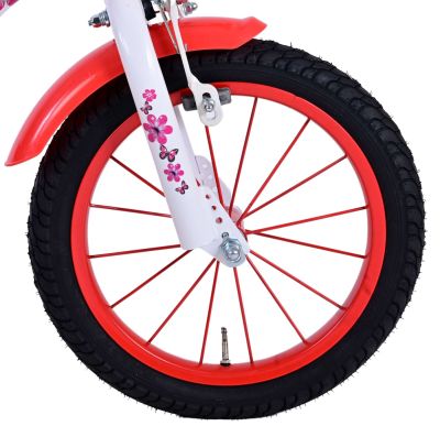 Детски велосипед Volare Lovely - за момичета - 14 инча - червено-бял