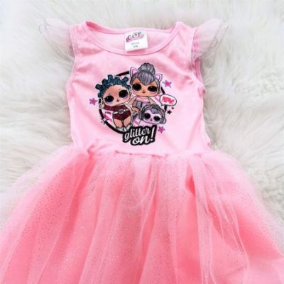 Детска рокля LOL Surprise с тюл и блестящи акценти – Официален лицензиран продукт 