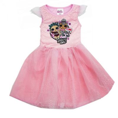 Детска рокля LOL Surprise с тюл и блестящи акценти – Официален лицензиран продукт 