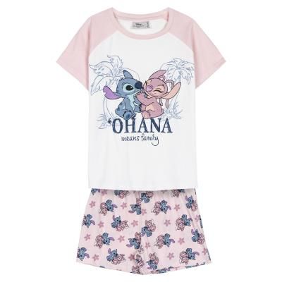 Детска пижама за момичета Lilo & Stitch – розова | Лицензиран продукт Cerda