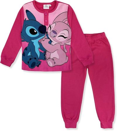 Детска пижама с дълъг ръкав Lilo & Stitch | Официален продукт Disney + подаръчна кутия