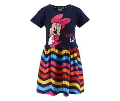 Детска рокля Disney Minnie Mouse 8 години, тъмносиня, 128 см
