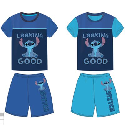 Лятна пижама за момче "Лило и Стич" – синя