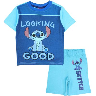 Лятна пижама за момче "Лило и Стич" – синя