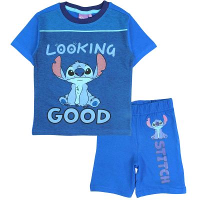 Лятна пижама за момче "Лило и Стич" – синя