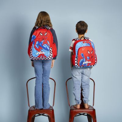 Ученическа раница Spider-Man, 2 ципа, 42 х 32 х 15 см, Червен/Син