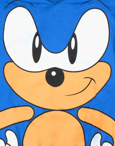 Детски Суичър Sonic the Hedgehog – Син, с Качулка, 100% Памук